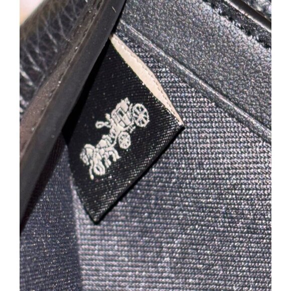 Coach Khaki/Black Pepper Wallet in Signature Canvas, C7805, 2-Compartment Bifold - Picture 6 of 7